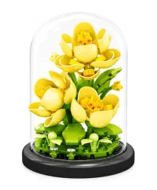 klocki-konstrukcyjne-zolte-kwiaty-mini-bloki-3d-pod-kloszem-298-el
