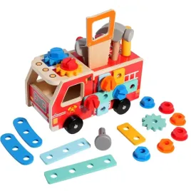 drewniany-warsztat-straz-pozarna-narzedzia-auto-do-skrecania-montessori-2w1