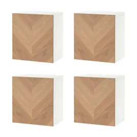 4-szt-besta-kombinacja-szafek-sciennych-bialy-hedeviken-dab-60x42x64-cm