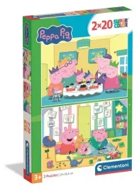 puzzle-2x20-elementow-swinka-peppa-clementoni