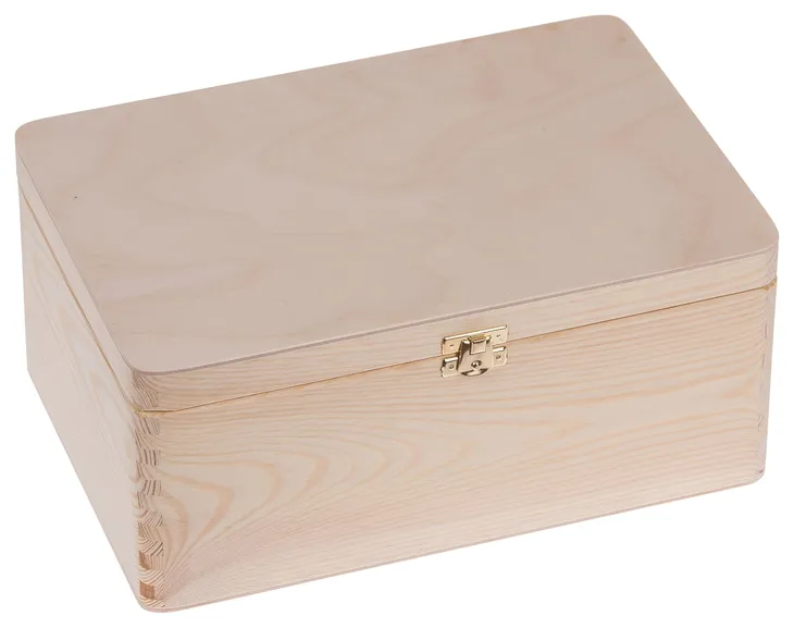 SKRZYNKA DREWNIANA PUDEŁKO Kufer Pojemnik 30x20 ORGANIZER DO DOMU DECOUPAGE
