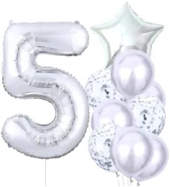 srebrne-balony-10szt-na-piate-urodziny-konfetti-cyfra-5