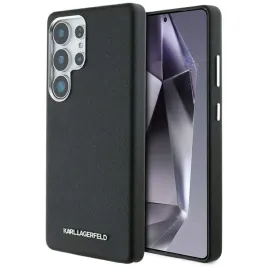 karl-lagerfeld-saffiano-full-wrapped-elongated-metal-logo-magsafe-etui-do-samsung-galaxy-s25-ultra-czarny