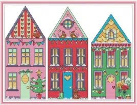 haft-krzyzykowy-do-wyszywania-wzor-swiateczny-domki-rekodzielo-45x36cm