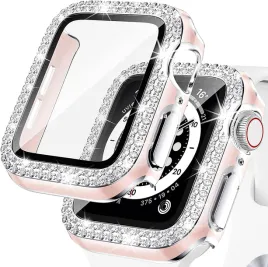 etui-do-zegarka-apple-watch-4-5-6-40mm-rozowo-srebrne-z-diamencikami-case