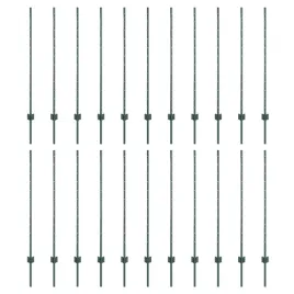 slupek-ogrodzeniowy-22-szt-zielony-160-cm-stal