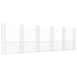 ogrodzenie-gabionowe-z-6-slupkami-zelazo-620x20x200-cm