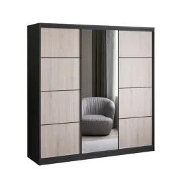 szafa-przesuwna-z-lustrem-200-cm-czarna-dab-sonoma-garderoba-primo-iii