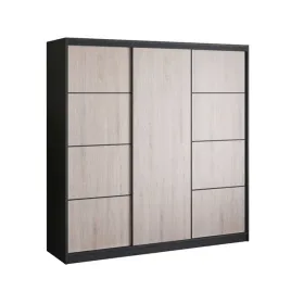 szafa-przesuwna-200cm-czarna-dab-sonoma-garderoba-szuflady-drazek-primo-iii