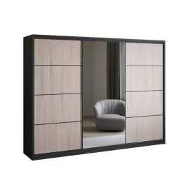szafa-przesuwna-z-lustrem-270-cm-czarna-dab-sonoma-garderoba-primo-iii