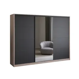 szafa-przesuwna-z-lustrem-270-cm-dab-sonoma-czarna-garderoba-primo-iii