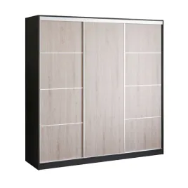 szafa-przesuwna-200-cm-czarna-dab-sonoma-garderoba-szuflady-drazek-primo-ii