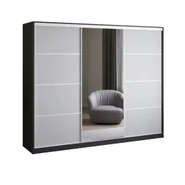 szafa-przesuwna-z-lustrem-250-cm-czarna-biala-garderoba-szuflady-primo-ii