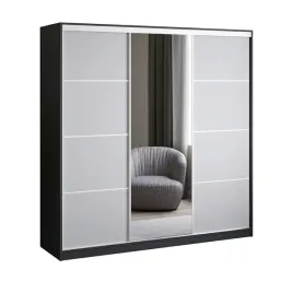 szafa-przesuwna-z-lustrem-200-cm-czarna-biala-garderoba-szuflady-primo-ii