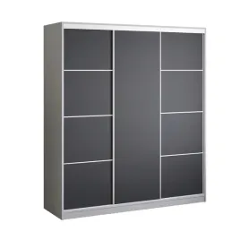 szafa-przesuwna-180-cm-biala-czarna-garderoba-szuflady-drazek-primo-ii