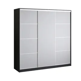szafa-przesuwna-200-cm-czarna-biala-garderoba-szuflady-drazek-primo-ii
