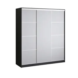 szafa-przesuwna-180-cm-czarna-biala-garderoba-szuflady-drazek-primo-ii