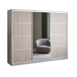 szafa-przesuwna-z-lustrem-250-cm-biala-dab-sonoma-garderoba-primo-ii