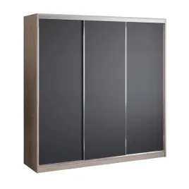 szafa-przesuwna-200-cm-dab-sonoma-czarna-garderoba-szuflady-drazek-primo-i