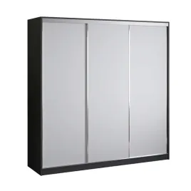 szafa-przesuwna-200-cm-czarna-biala-garderoba-szuflady-drazek-primo-i