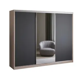 szafa-przesuwna-z-lustrem-250-cm-dab-sonoma-czarna-garderoba-primo-i