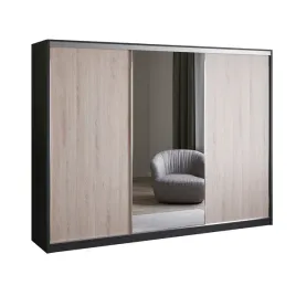 szafa-przesuwna-z-lustrem-270-cm-czarna-dab-sonoma-garderoba-primo-i