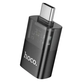 adapter-otg-usb-c-do-usb-a-hoco-ua36b-transparentny-czarny