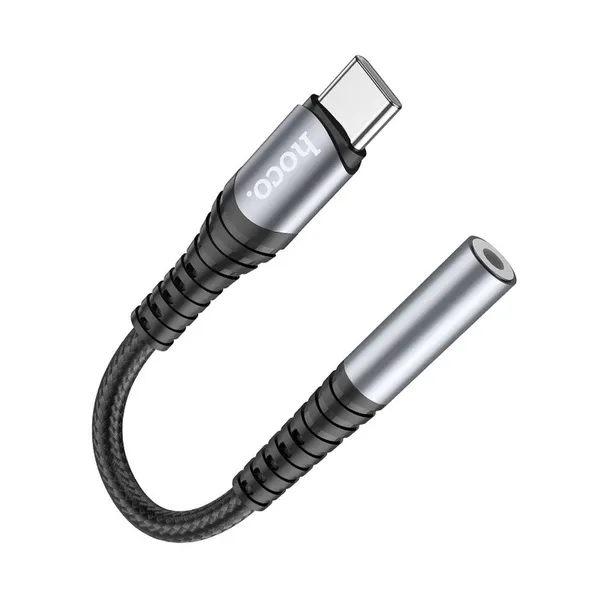 adapter-aux-jack-35-mm-do-usb-c-hoco-ls33-szary-stan-opakowania-oryginalne