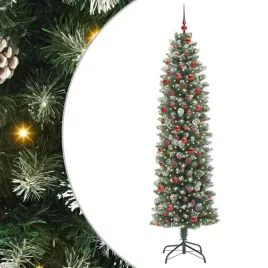 smukla-sztuczna-choinka-swiateczna-z-cieplym-oswietleniem-led-210-cm
