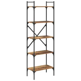 polka-na-ksiazki-stare-drewno-56-x-32-x-174-cm