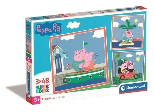 puzzle-3x48-super-kolor-peppa-pig-stan-nowy