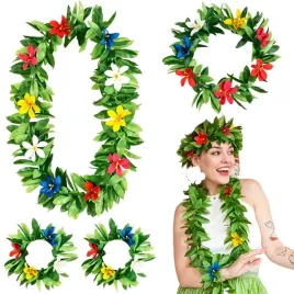 zestaw-hawajski-kwiatowy-naszyjnik-opaska-bransoletki-partydeco