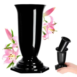 wazon-flakon-na-cmentarz-29cm-kwiaty-sztuczne-nagrobny-wklad-czarny
