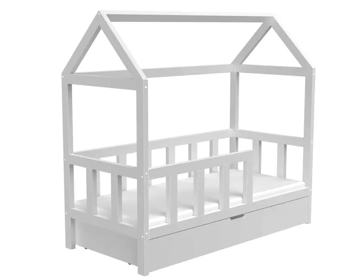 ŁÓŻKO DZIECIĘCE DOMEK z SZUFLADĄ BLUME 80x160 dla dzieci + stelaż GRATIS