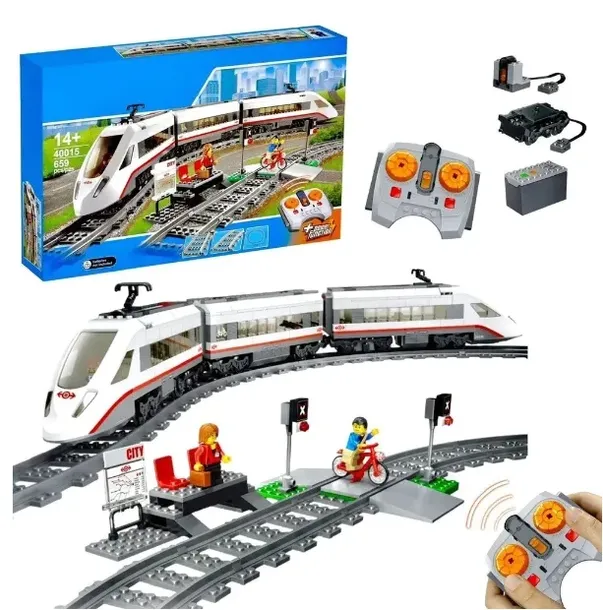 Klocki Konstrukcyjne City Zestaw Do Budowania Superszybki Pociąg Pasażerski 610 Elementy Prezent Jak Lego 14+