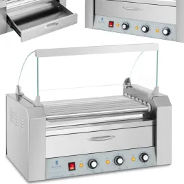 podgrzewacz-grill-rolkowy-do-parowek-hot-dogow-z-szuflada-i-oslona-7-rolek