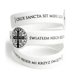 opaska-silikonowa-krzyz-sw-benedykta-biala-180-mm