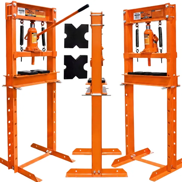 Prasa hydrauliczna 12t warsztatowa + ZESTAW pryzm żeliwnych