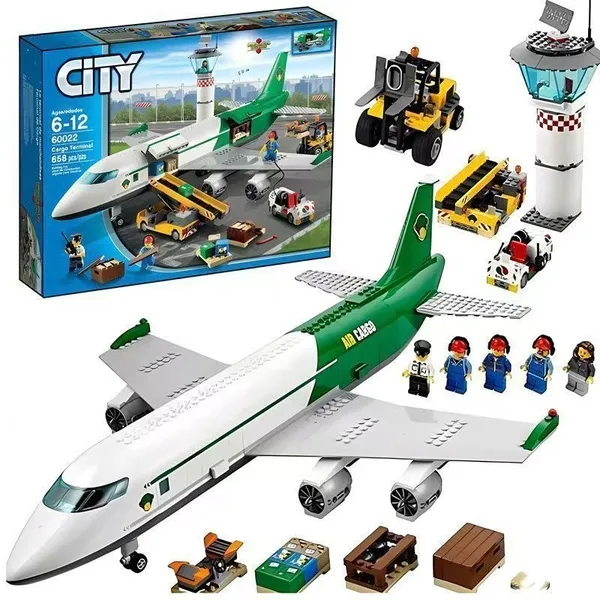 Klocki Konstrukcyjne Zestaw Do Budowania Terminal Towarowy 658 Elementów 7+ Prezent Jak Lego