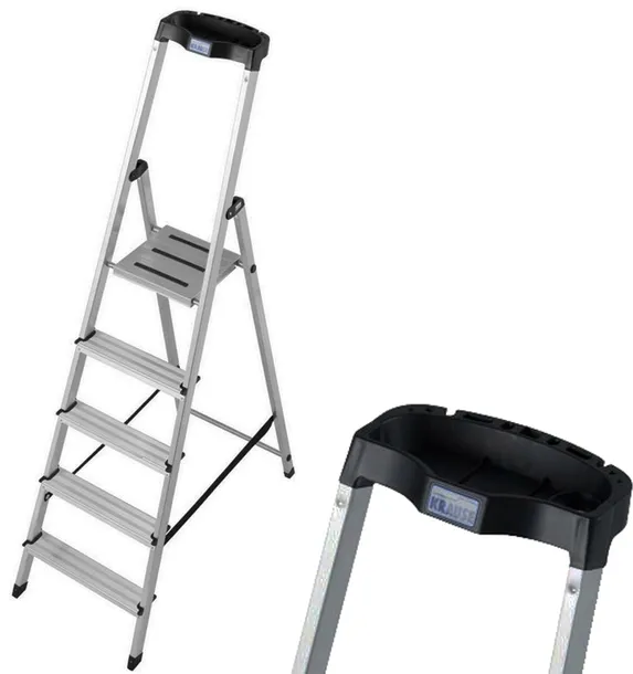 KRAUSE SAFETY drabina 1x5 126337 3,05m z PÓŁKĄ