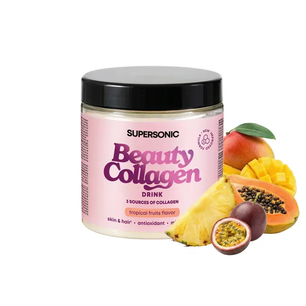 KOLAGEN RYBI PEPTAN VERISOL LIPOSOVIT Beauty Drink SUPERSONIC Owoce Tropikalne 175g