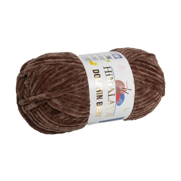 100g włóczka poliester Himalaya Dolphin Baby czekoladowy brąz 366