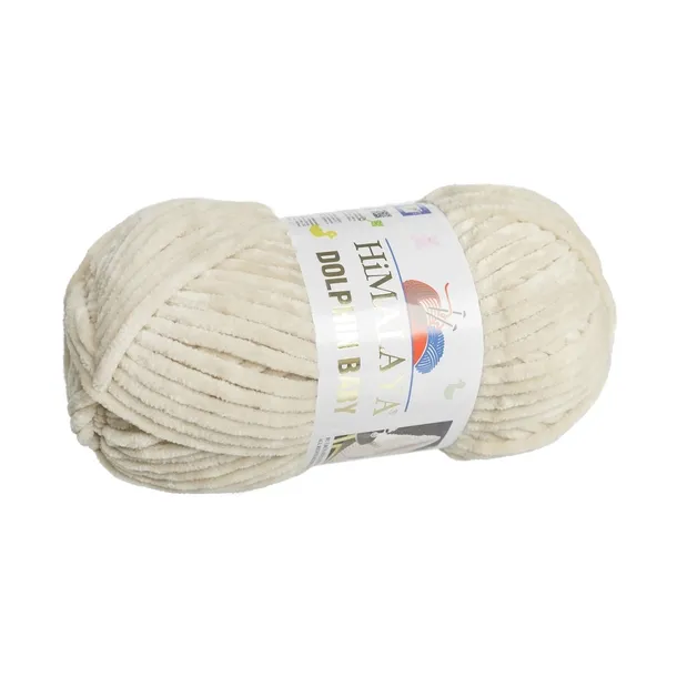 100g włóczka poliester Himalaya Dolphin Baby jasny, blady beż 379