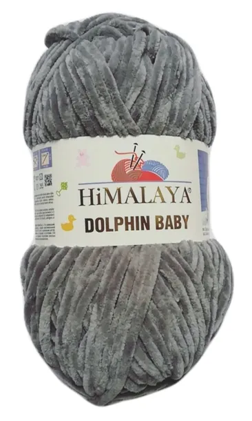 100g włóczka poliester Himalaya Dolphin Baby szara 320
