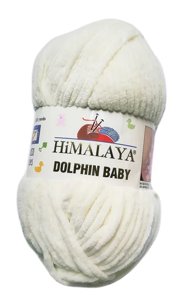 100g włóczka poliester Himalaya Dolphin Baby kremowa 308
