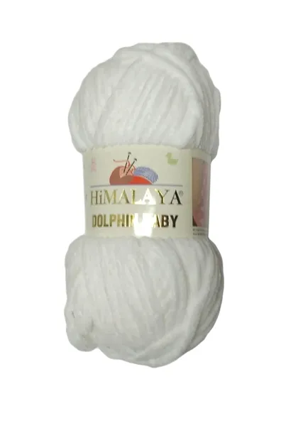 100g włóczka poliester Himalaya Dolphin Baby biała 301