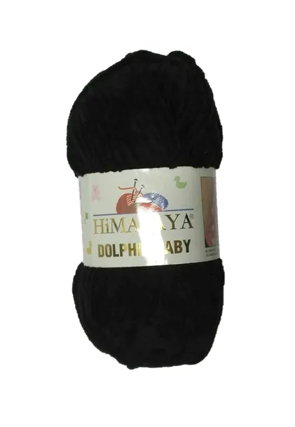 100g włóczka poliester Himalaya Dolphin Baby czarna 311
