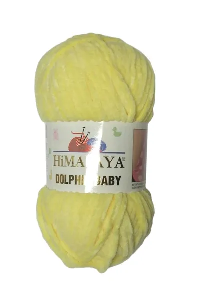 100g włóczka poliester Himalaya Dolphin Baby jasnożółta 302