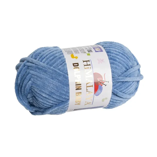 100g włóczka poliester Himalaya Dolphin Baby bladoniebieska, jeans 341