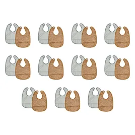 11-szt-sliniak-dla-dzieci-ciemnozolty-bialy-2-sztuki-bawelna